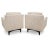 Mid Century Modern Italian Gio Ponte Style Club Chairs Reupholstered in Oatmeal Tweed - Pair For Sale In Chicago - Image 6 of 10