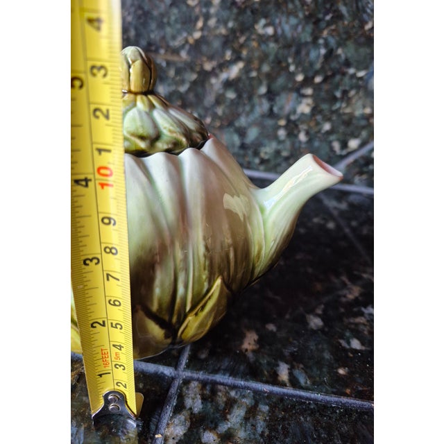 Mid 20th Century Italian Majolica Artichoke Tea Set - 5 Pieces For Sale - Image 10 of 11
