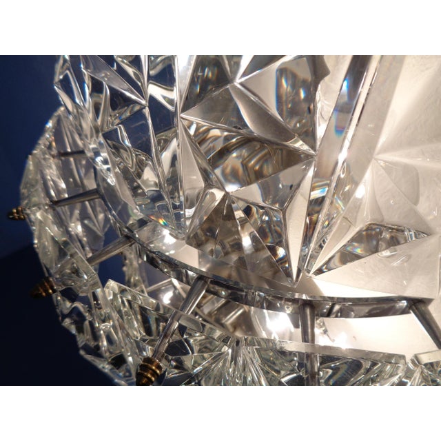 Large Crystal Glass Flush Mount from Kinkeldey, Germany, 1970s For Sale - Image 15 of 18