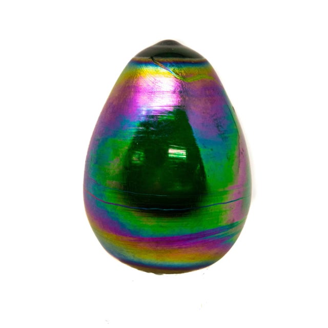 Glass Mid 20th Century Art Glass Eggs- Set of 2 For Sale - Image 7 of 13