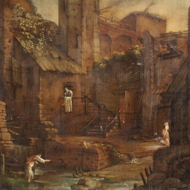 Landscape Composition, 18th Century, Oil Painting on Canvas For Sale - Image 3 of 15