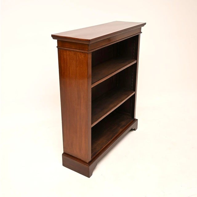 Antique Edwardian Inlaid Open Bookcase, 1900 For Sale - Image 3 of 11