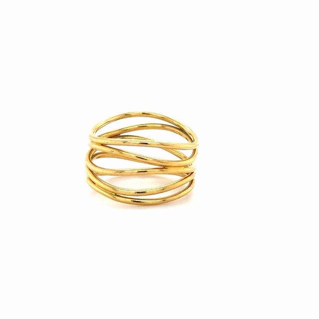 Elsa Peretti & Tiffany & Co. Late 20th Century Elsa Peretti for Tiffany & Co., 18k Yellow Gold Wave Ring, Size 7.5 For Sale - Image 4 of 4