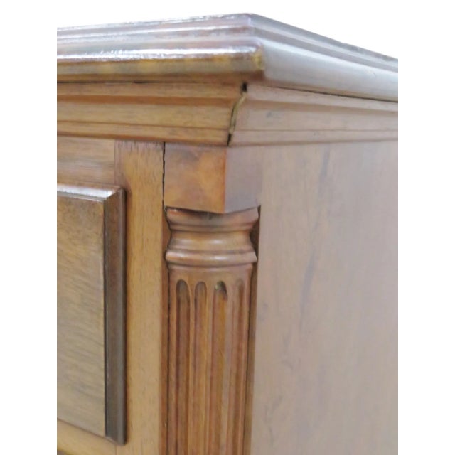 Mid 20th Century Mid 20th Century Custom Chippendale Walnut Nitghtstand For Sale - Image 5 of 6