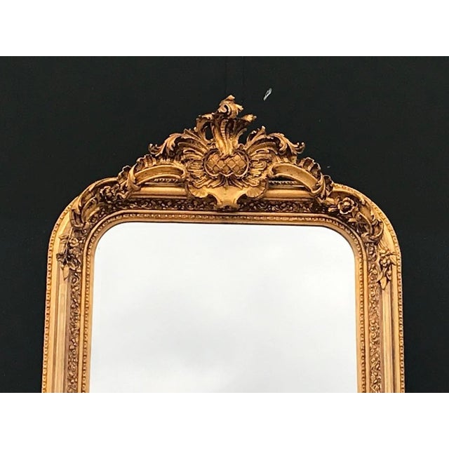 Late 20th French Louis XVI Gold Beech Floor Mirrors Pair For Sale - Image 13 of 18
