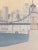 Sky Blue 1990s Architectural Rendering Poster "Tower Bridge London" Andras Kaldor For Sale - Image 8 of 12