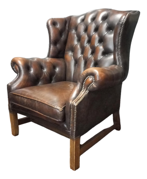 Vintage Chesterfield Wingback Club Chair, 1970s