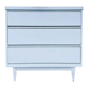 Mid Century Modern Nightstand With 3 Drawers - 31” Tall