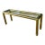 1980s Vintage Mastercraft Attributed Brass Console Table With Beveled Glass Top For Sale
