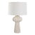 Wrenley Ridged White Table Lamp For Sale