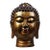 Monumental Vintage Gilt Bronze Buddha Head Sculpture - Large Asian Zen Decor, 20 LBS For Sale