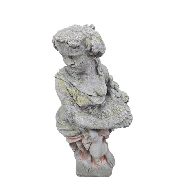 Vintage Classical Garden Maiden Statue For Sale - Image 10 of 11