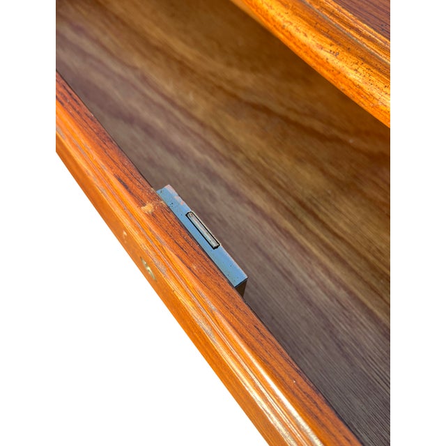 Wood Vintage Desk or Accent Table With Barley Twist Spindle Legs in Henredon Style For Sale - Image 7 of 13