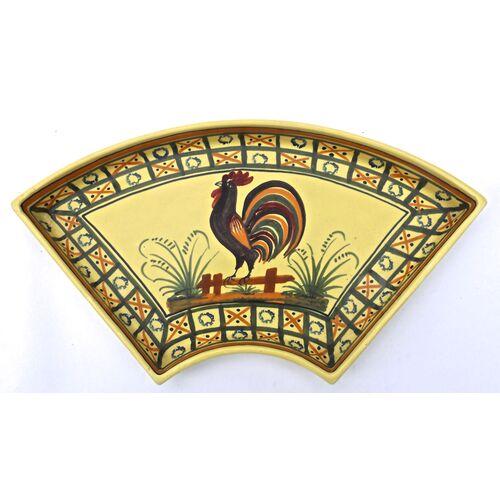 1900 - 1909 Large Antique Quimper Rooster Platter For Sale - Image 5 of 7