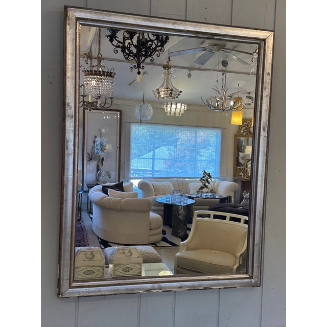 Antique Silver Gilt Wall Mirror For Sale - Image 4 of 8