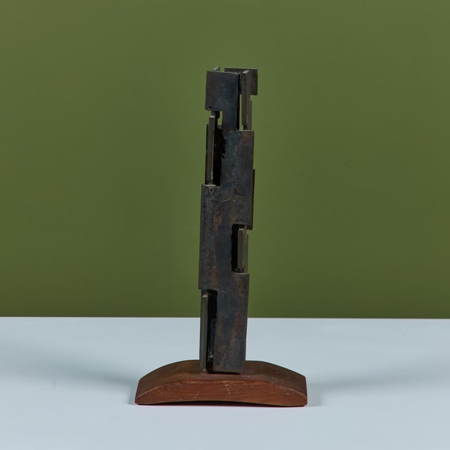 Bronze Mounted Brutalist Sculpture For Sale - Image 9 of 11