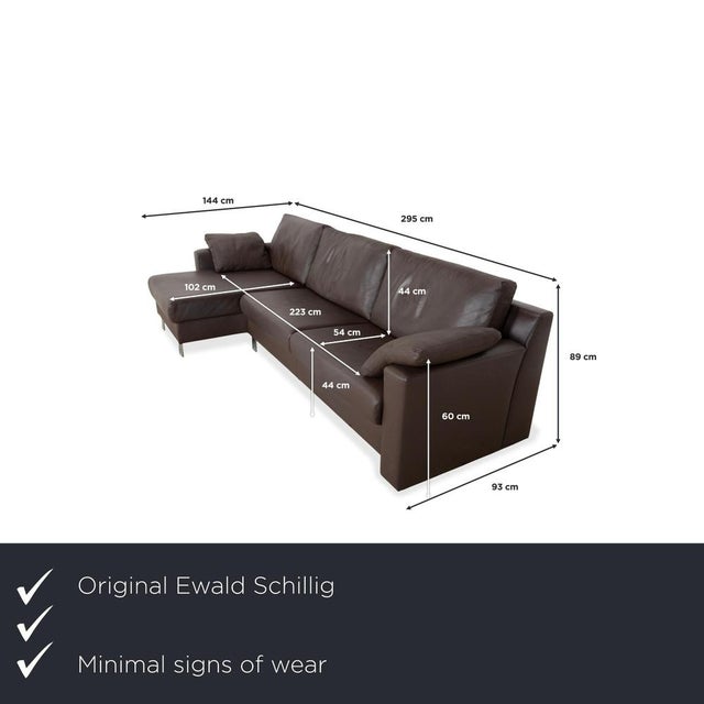 Ewald Schillig Concept Plus: Variable Comfort in Timeless Brown. with this corner sofa, you bring a piece of German brand...