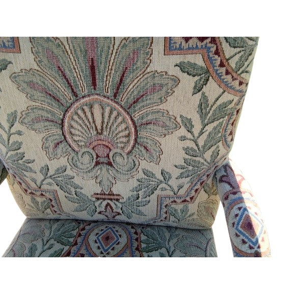 Textile Pair of 1870 Chippendale Needlepoint Tapestry Chairs For Sale - Image 7 of 8