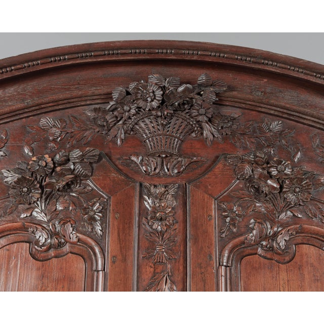 Brown 19th Century Louis XV Normandy Armoire For Sale - Image 8 of 12