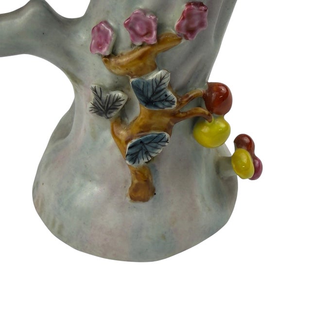 Ceramic 1970s Chinese Export Porcelain Parrots With Applied Fruit and Blossoms – A Pair For Sale - Image 7 of 15