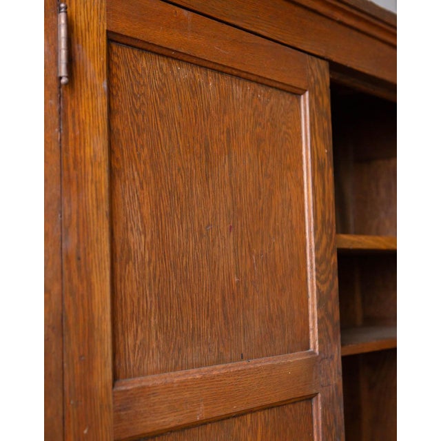 Antique Oak School Locker Armoire For Sale - Image 11 of 18