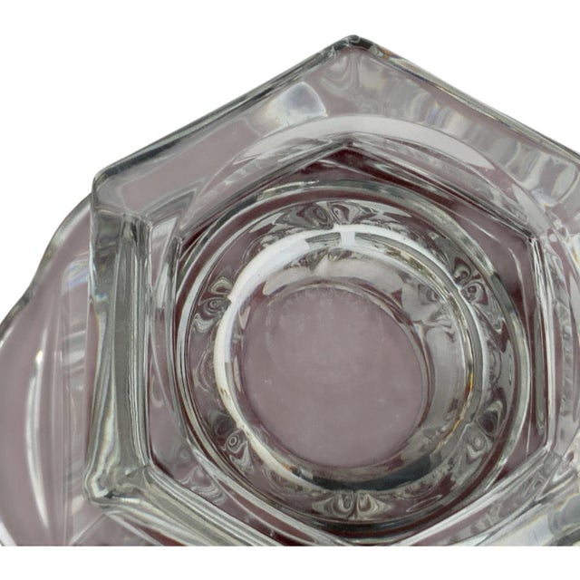 Vintage Baccarat Harcourt Missouri Crystal Mustard Jam Condiment Jar With Gold-Plated Spoon France C. 1960-1980s For Sale In Palm Springs - Image 6 of 7