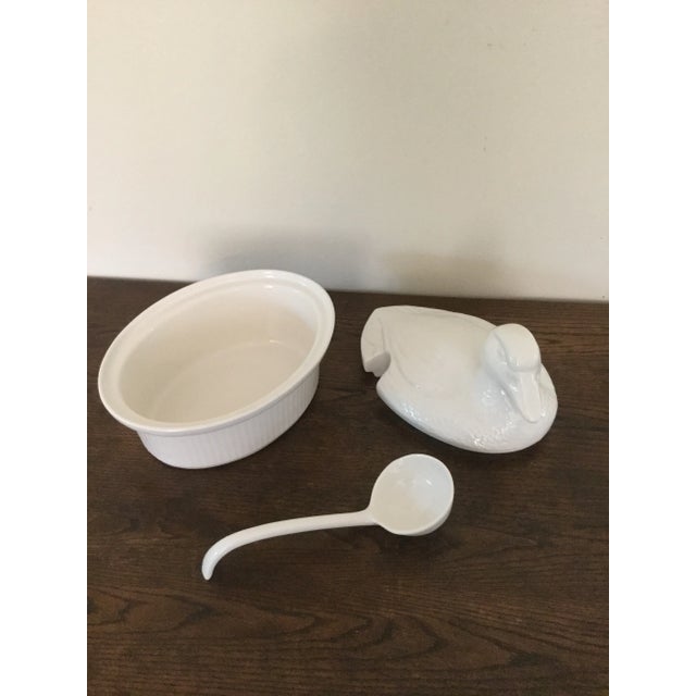 1970s Vintage California Usa Ceramic Duck Soup Tureen For Sale - Image 5 of 6