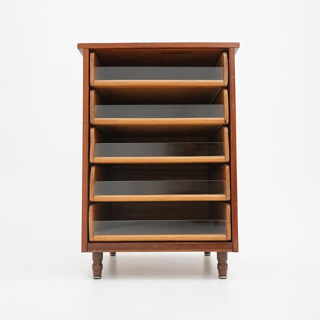 Wood Office Document Drawer Unit, 1960s For Sale - Image 7 of 14