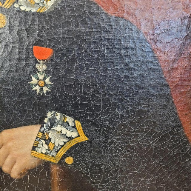 Julie Delamontre, Portrait of a Military Officer, 1832, Oil Painting on Canvas, Framed For Sale - Image 11 of 18