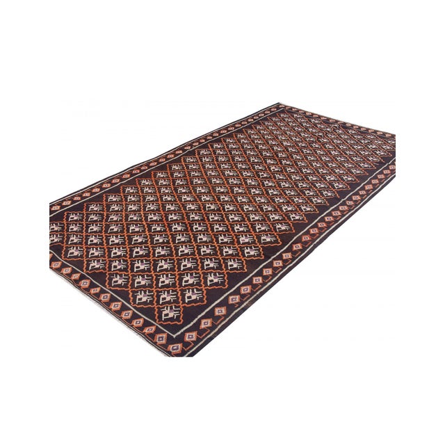 Vintage Unique Turkish Kars Kilim Rug - 5`3" X 10`4" For Sale - Image 4 of 6