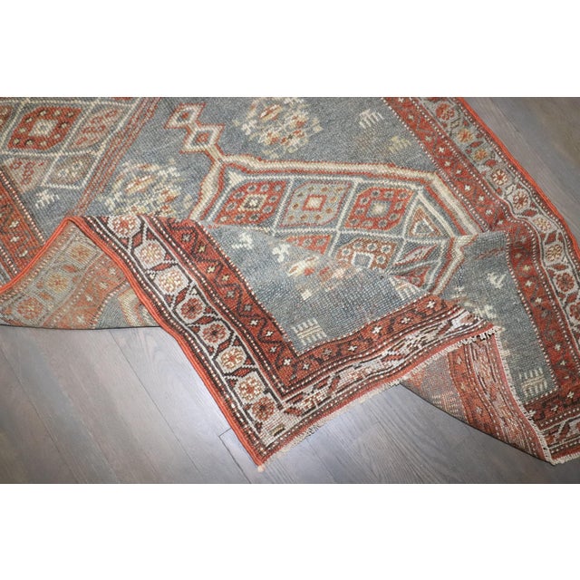 Tribal Antique Tribal Geometric Small Runner, 3'4'' X 7'4'' For Sale - Image 3 of 8
