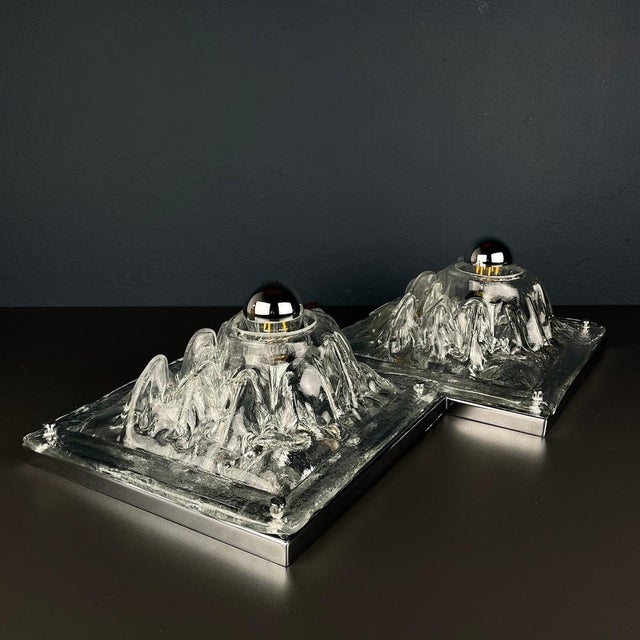 Murano Wall Lamps Polifemo by Angelo Brotto for Esperia, Italy, 1970s, Set of 2 For Sale - Image 4 of 14