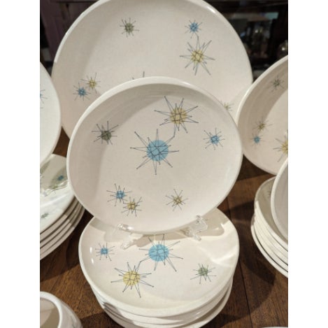 1950s 1950s MCM Franciscan Starburst Dinnerware 56 Pc Set - Service for 6 For Sale - Image 5 of 12