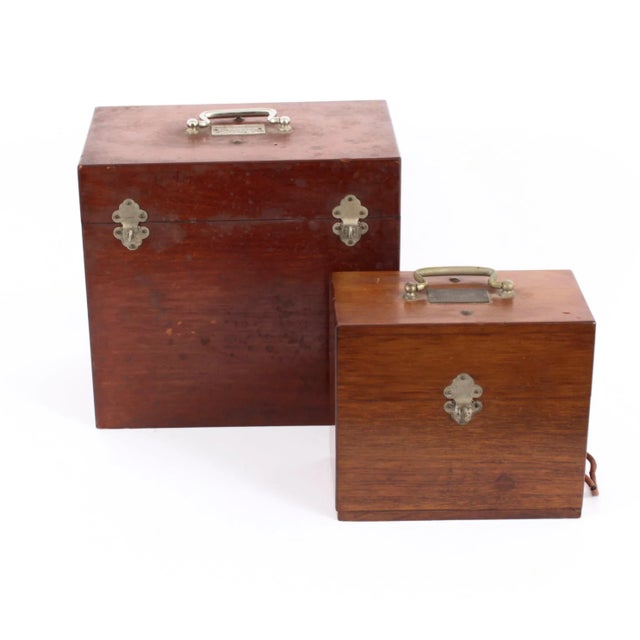 Of scientific interest two French Electrotherapy devices, both wih plaques to the tops stamped "Institut Electrotherapy,...