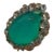 Bochic "Capri" Vintage Aquamarine & Rare Blue Opal Ring Set In 18K White Gold & Silver For Sale