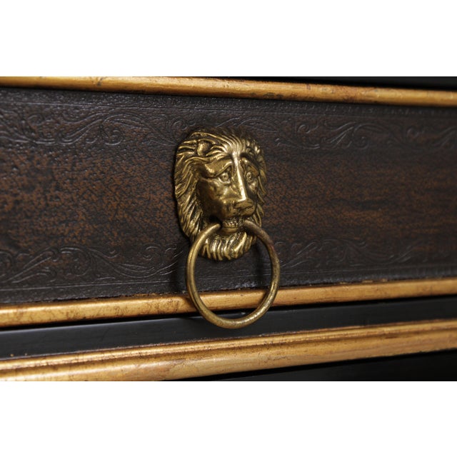 Theodore Alexander Regency Style Black & Gold Sideboard For Sale - Image 10 of 18