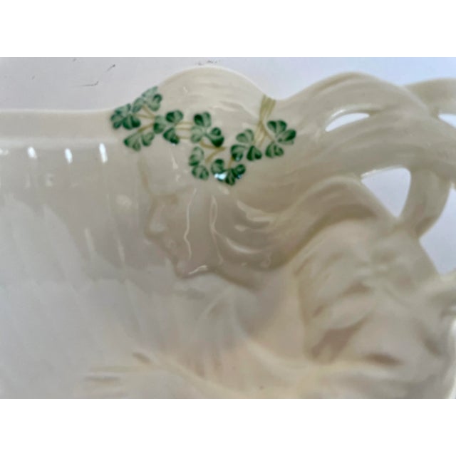 Here is a gorgeous piece of Belleek porcelain from the mid-century, made in Ireland. The piece is a trinket dish that...