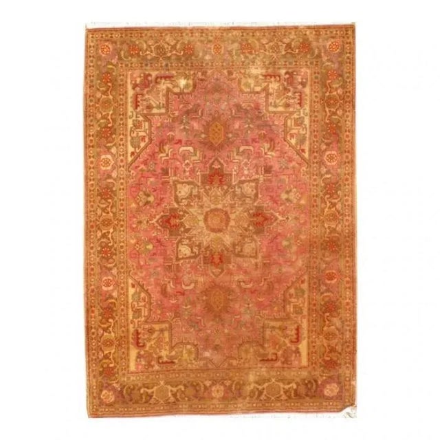 2020s Genuine Fine Persian Tabriz Heriz Design Silk & Wool Pile Rug For Sale - Image 4 of 4
