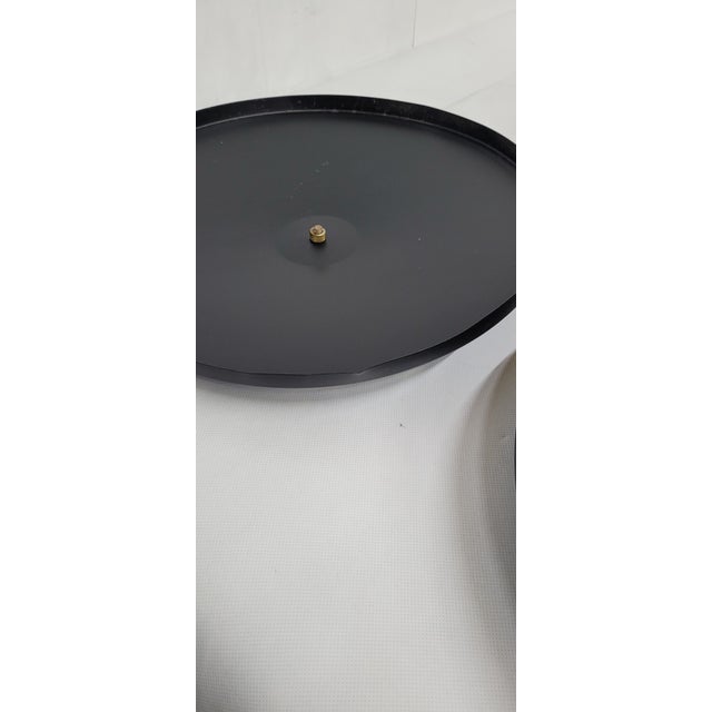 Vintage Black Atomic Cylinder Bird Cage Floor Stand on Hairpin Legs For Sale - Image 6 of 10