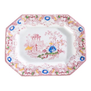 19th Century Frances Morley "Cleopatra" Pattern Ironstone Transferware Platter For Sale