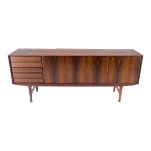 Danish Mid-Century Modern Rosewood 3 Doors 5 Drawers Credenza Dresser