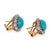 1910s Edwardian Turquoise Diamond 18k Yellow Gold Cluster Earrings, A Pair For Sale In Los Angeles - Image 6 of 6