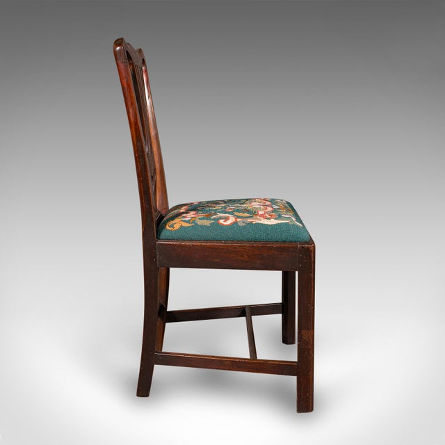 Traditional 1800's Antique Embroidered Side Chair For Sale - Image 3 of 10