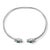 Haus of Brilliance Sterling Silver White Topaz and Green Emerald Floral Bangle Bracelet For Sale - Image 4 of 4