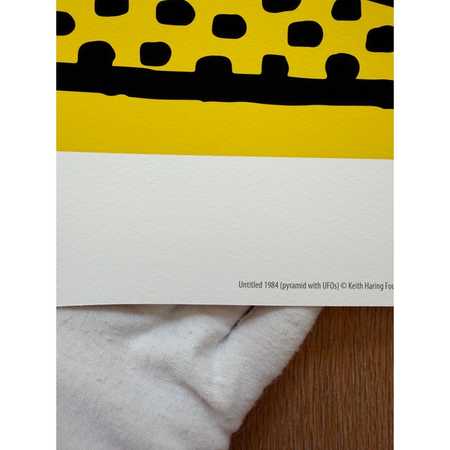 Pop Art Keith Haring (1958-1990), Untitled, 1984, (Pyramid With UFOs),Copyright Keith Haring Foundation, Licensed by Artestar New York, Printed in the Uk 4/51 For Sale - Image 3 of 10