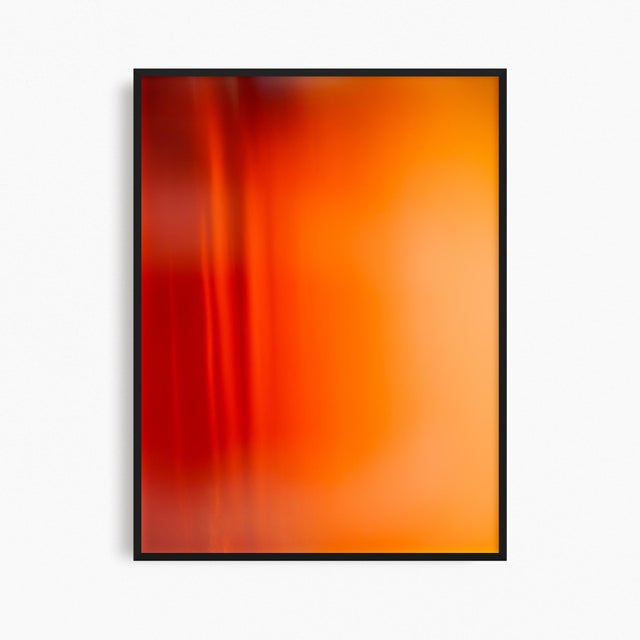 This pair of deep amber and orange abstract photographs utilizes the combination of light passing through glass and maple...