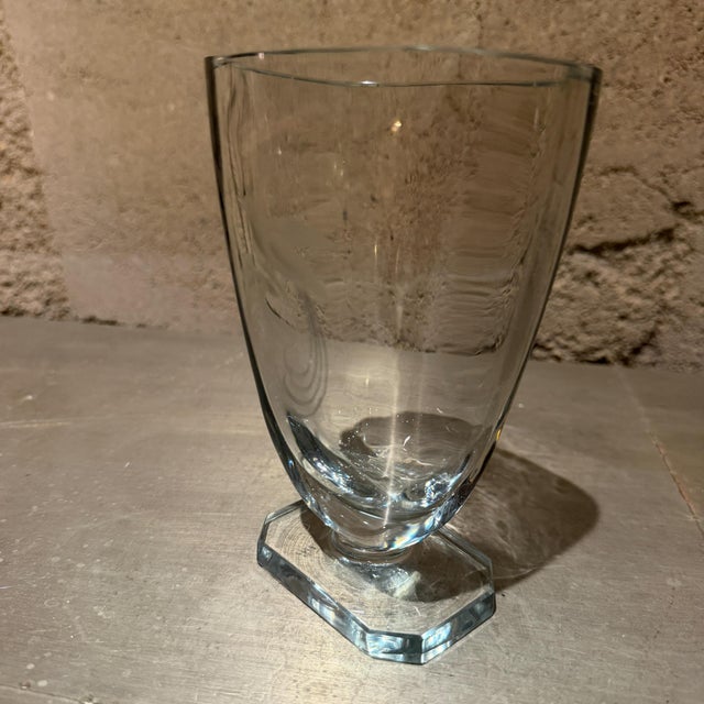 Mid-Century Modern Strömbergshyttan Crystal Art Glass Vase Quetzal Bird Design For Sale - Image 10 of 16