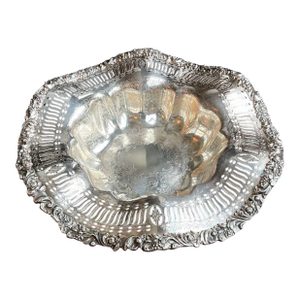 Eg Webster & Sons Silver Plate Large Ruffled Centerpiece Bowl
