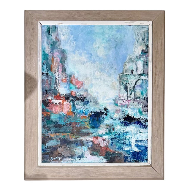 Impressionist Delos Oil on Board Impressionist Painting by American Artist Sylvia Bradley For Sale - Image 3 of 4