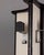 Coat stand / umbrella stand, with white lacquered wooden structure with dark wood inserts, chromed metal hooks, designed...